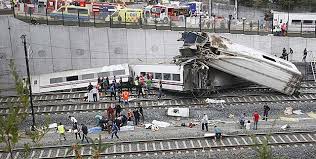 Accidente de tren en Santiago de Compostela