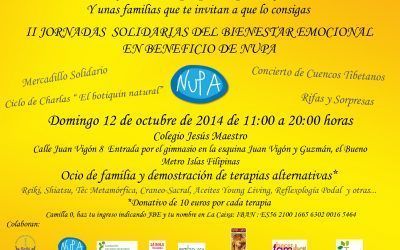 II JORNADAS SOLIDARIAS DEL BIENESTAR EMOCIONAL EN BENEFICIO DE NUPA