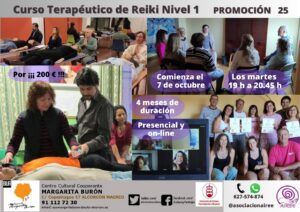 Curso Reiki Nivel 1. Ricardo Herradura @ Centro Cultural del Ayuntamiento de Alcorcón, Margarita Burón